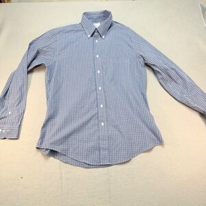 Brooks‎ Brothers Regent Dress Shirt Non-Iron Checkered Button Down L